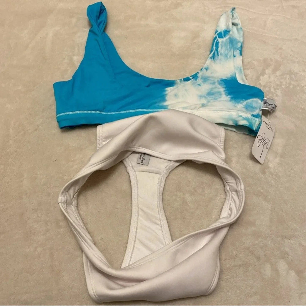 Dippin' Daisy's Crystal Blue and White Tie Dye Bikini